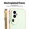 For Magsafe Wireless Charging Plating Frame Leather Phone Case For OPPO Reno 13 Pro 11 8 10 12 Pro A80 A79 A60 Bumper Back Cover