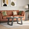 Vidaxl Coffee Table Legs, 2 Pcs, Anthracite, 70X(42-43) Cm, Steel