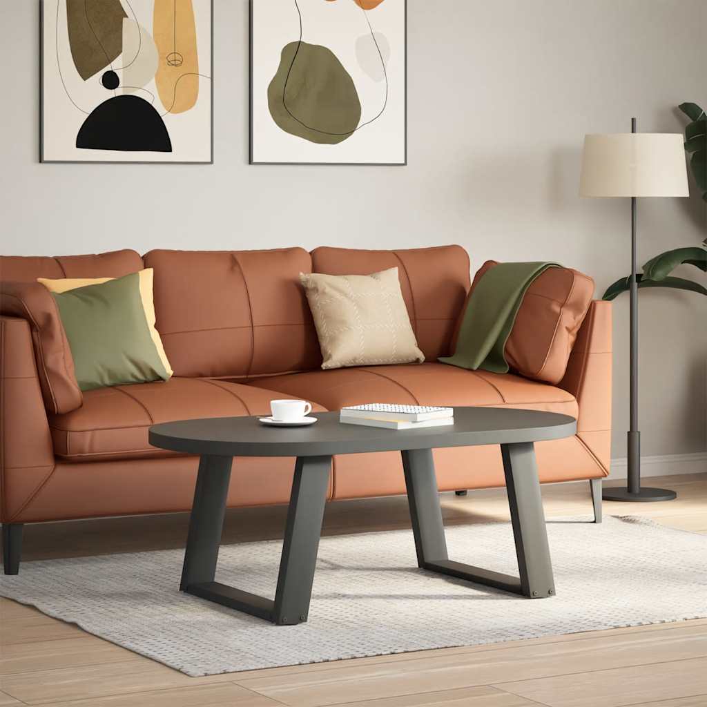 Vidaxl Coffee Table Legs, 2 Pcs, Anthracite, 70X(42-43) Cm, Steel