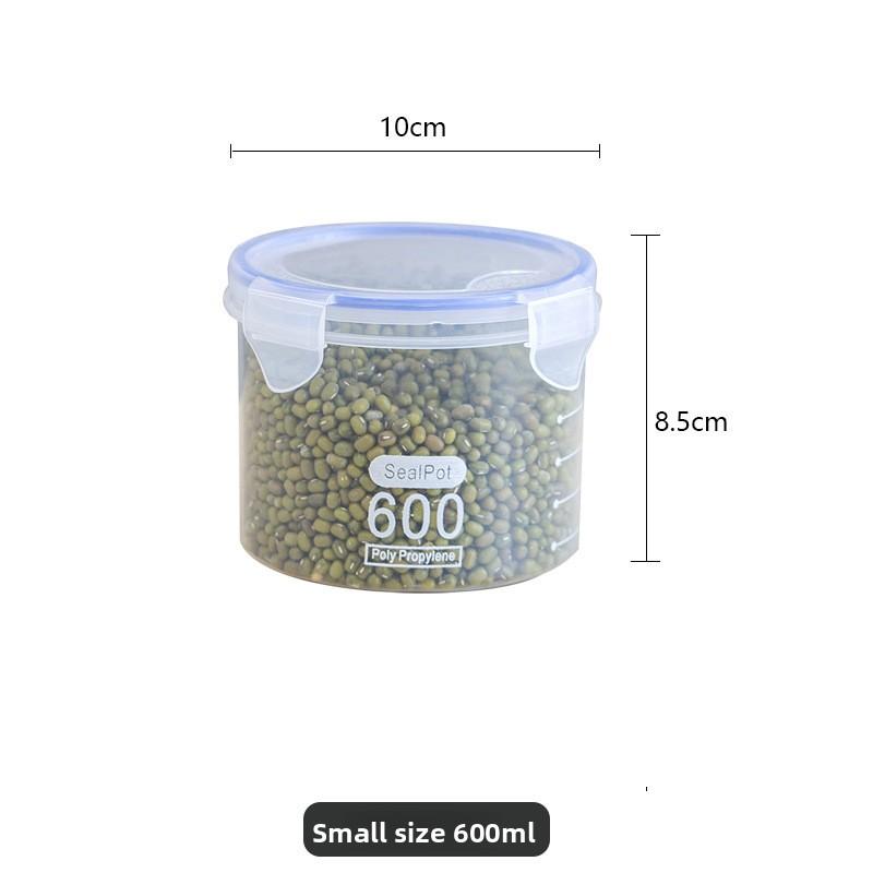 Герметичный контейнер - Контейнер для смешанных злаков - Разные крупы - Пластик - Прозрачный - Пищевой - Кухонный контейнер для хранения - Герметичный контейнер для сухого молока Small