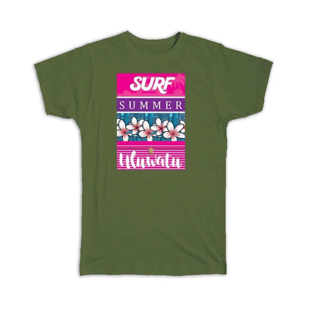 Gift T-Shirt : Uluwatu Surf Summer Bali Indonesia Surfer Flower 2XL