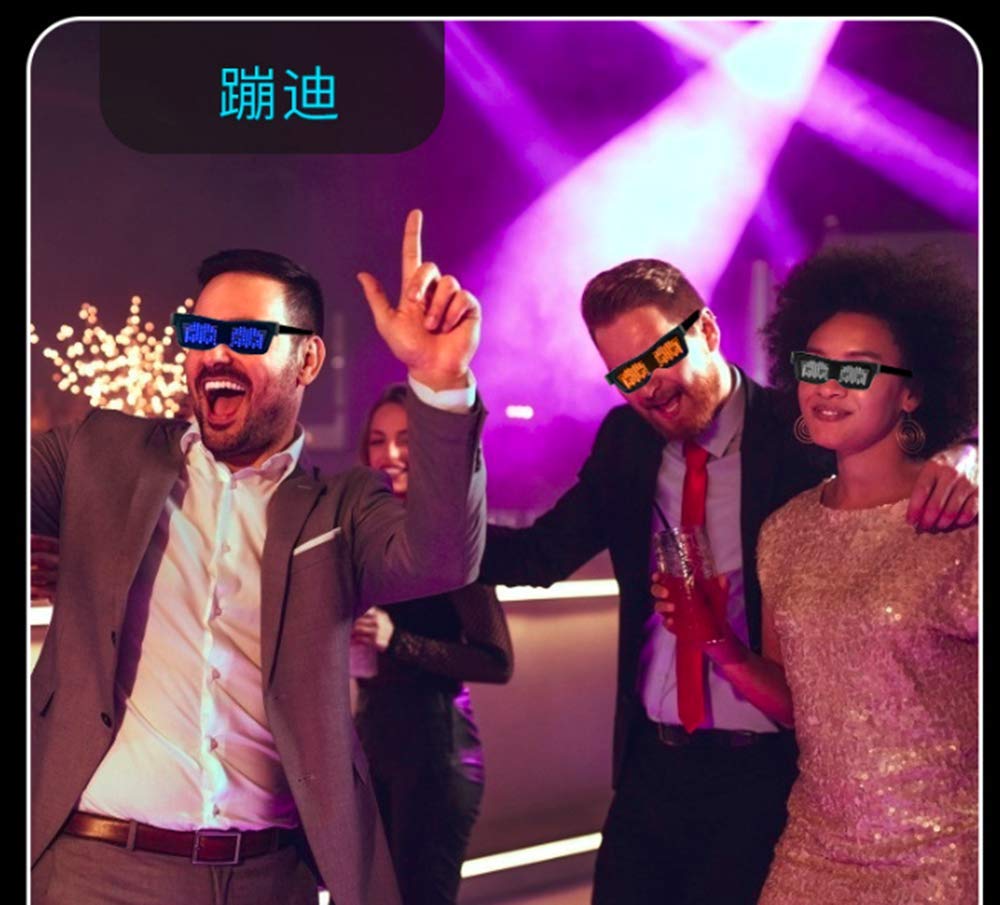 Led Party Led Glasses Bluetooth Glasses Glasses Flashing LED Sunglasses Light Up Glasses To Make Chemical Glasses Crazy [zhonghua] Glasses,