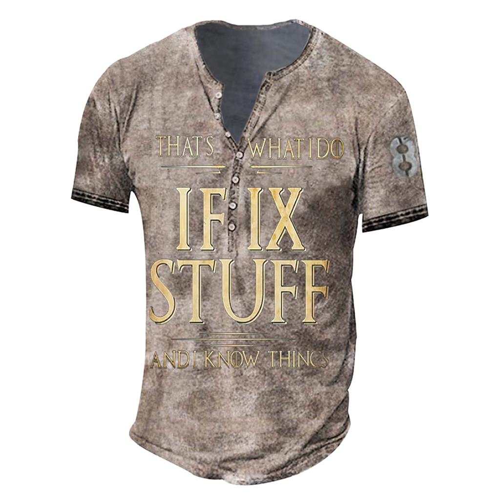 Men's Short Sleeve Graphic And Embroidered Fashion T-Shirt Spring And Summer Short Sleeve Printed