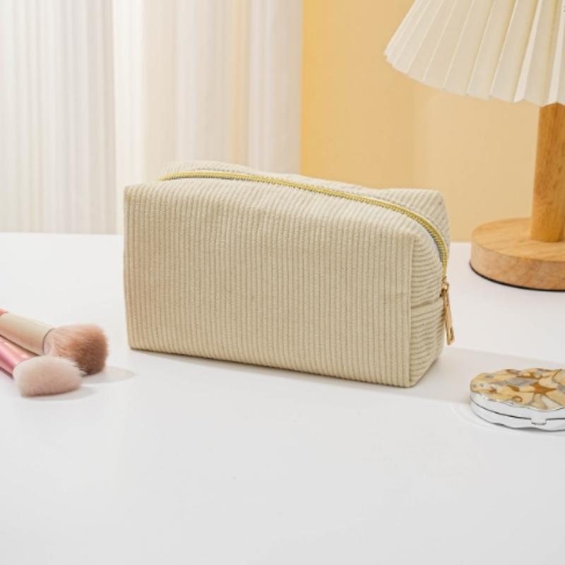 Plush Makeup Bags With Handle Soft Travel Cosmetic Storage Bag Portable Love Print Organizer Pencil Case Cute Clutch Pouch