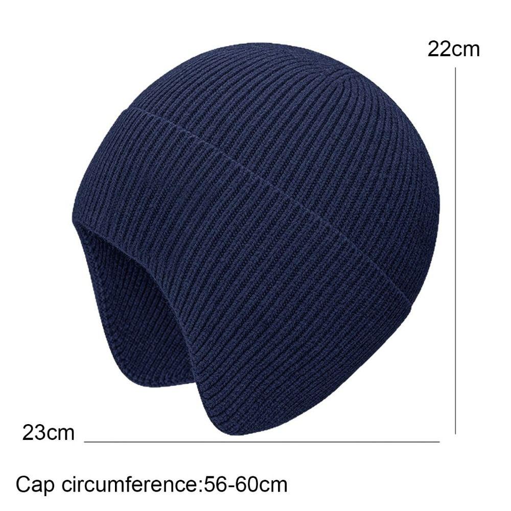 Velvet Lining Beanie Cap Bonnet Winter Hat Outdoor Earflap Cap for Men Women
