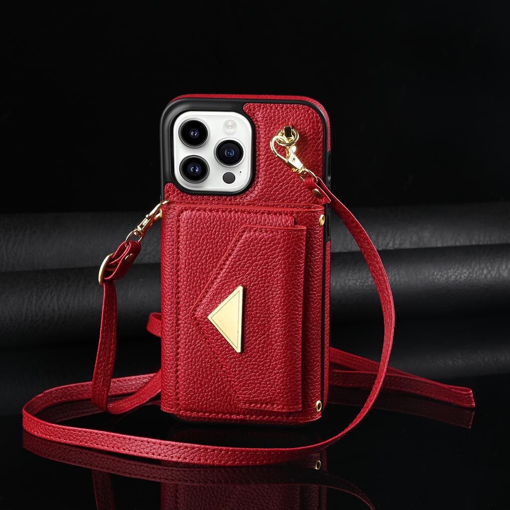 Crossbody Strap Multi Card Slot Flip Wallet Leather Case For iPhone 15 14Plus 13 12 11Pro Max /Samsung S23 S22 S21 Ultra S20Plus S23 S21FE A14 A54 A53