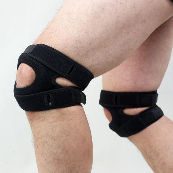 Knee Brace for Pain Relief Dual Patellar Tendon Support Strap for Meniscus Tear Arthritis MCL ACL Schlatter Adjustable Nylon Knee Strap for