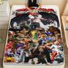 Tekken Print Flannel Blanket, Warm Comfortable for Bedrooms, Sofas, Beds, Chairs, Picnics, Travel -HE75