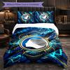 Biancheria da Letto a Tema Atalanta FC Set 3 Pezzi Copripiumino Biancheria da Letto Decorativa Per Camera Teen Decorazione Casa