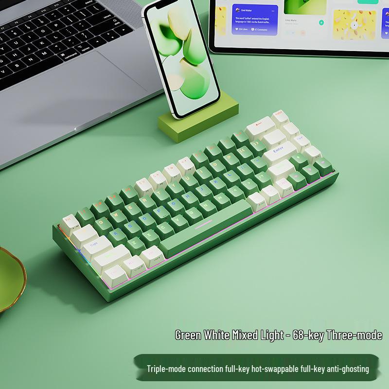 

BOW G68D Механическая игровая клавиатура с 68 клавишами и возможностью горячей замены