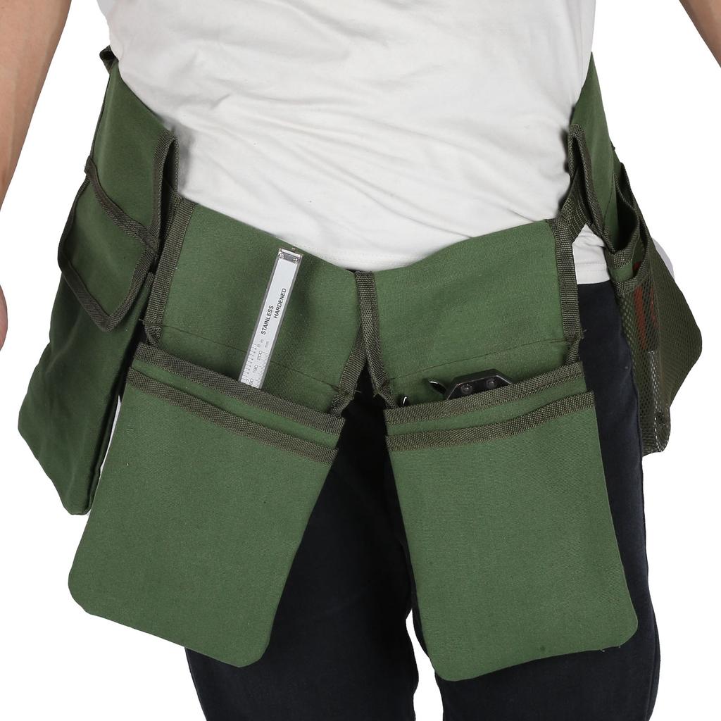 Fourpocket Belt Bag Portable Tool Pocket Oxford Fabric Tool Pouch with Safe Buckle for Gardener Woodworker