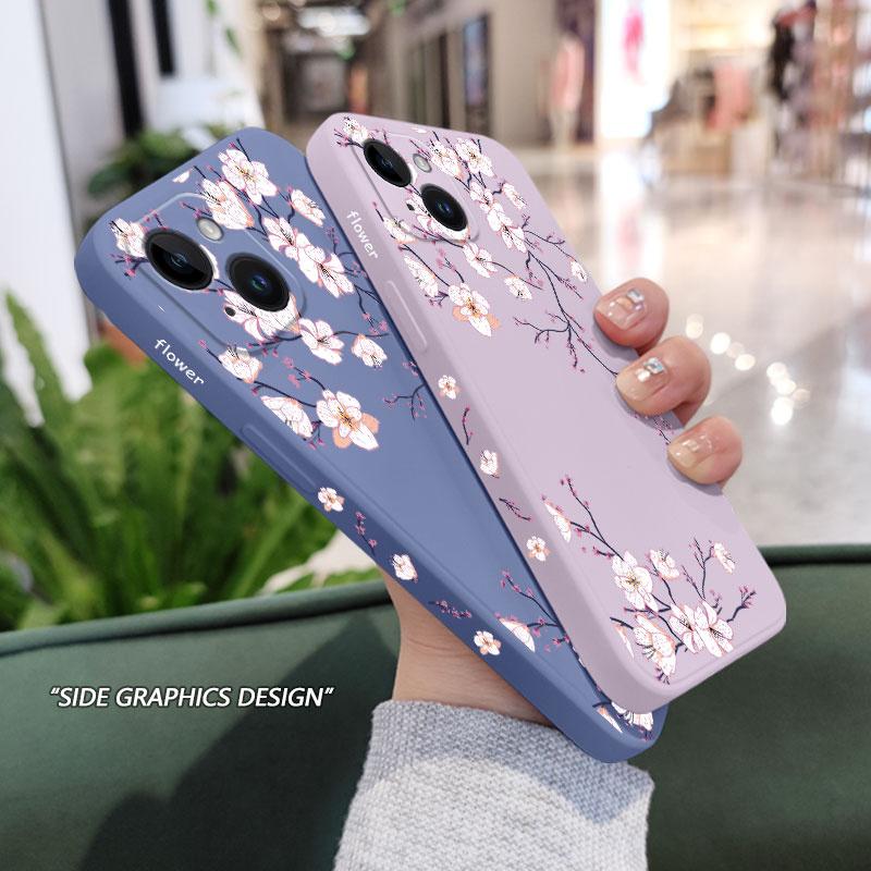Plum Blossom Phone Case For iPhone 17 17 Air 16 16e 15 14 13 12 11 Plus Pro Max Mini X XR XS Plus Cover