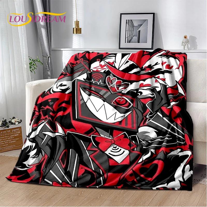 2026 H-Hazbin Hotel Charlie Cartoon Soft Blanket,Soft Throw Blanket for Home Bedroom Bed Sofa Picnic Travel Cover Child Gift
