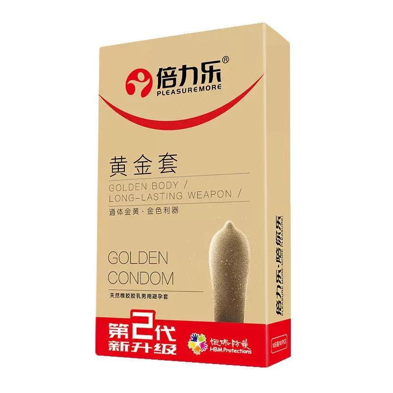 10Pcs Condom Sex Toys for Men Man Penis Sleeve Ejaculation Delay Lasting Erotic Adult Long Lasting Golden Body Condoms