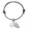 2pcs Bracelets Luminous PU Leather Adjustable Unisex Fashionable Rope Pendant Friendship Bracelet