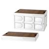 Foldable Outdoor Car Storage Box with Wooden Lid