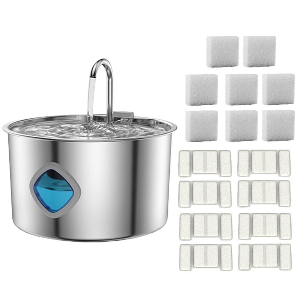 3.2L Automatic Pet Water Fountain Bowl Cat Water Fountain Dispenser with 2/8Pack Replaceable Filters Pet Filtered Water Fountain