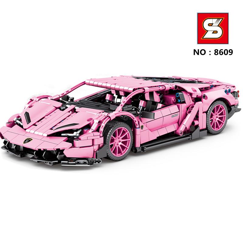 

SZ-8609 Строительные блоки Спортивный автомобиль Детская головоломка Собранные строительные блоки из мелких частиц