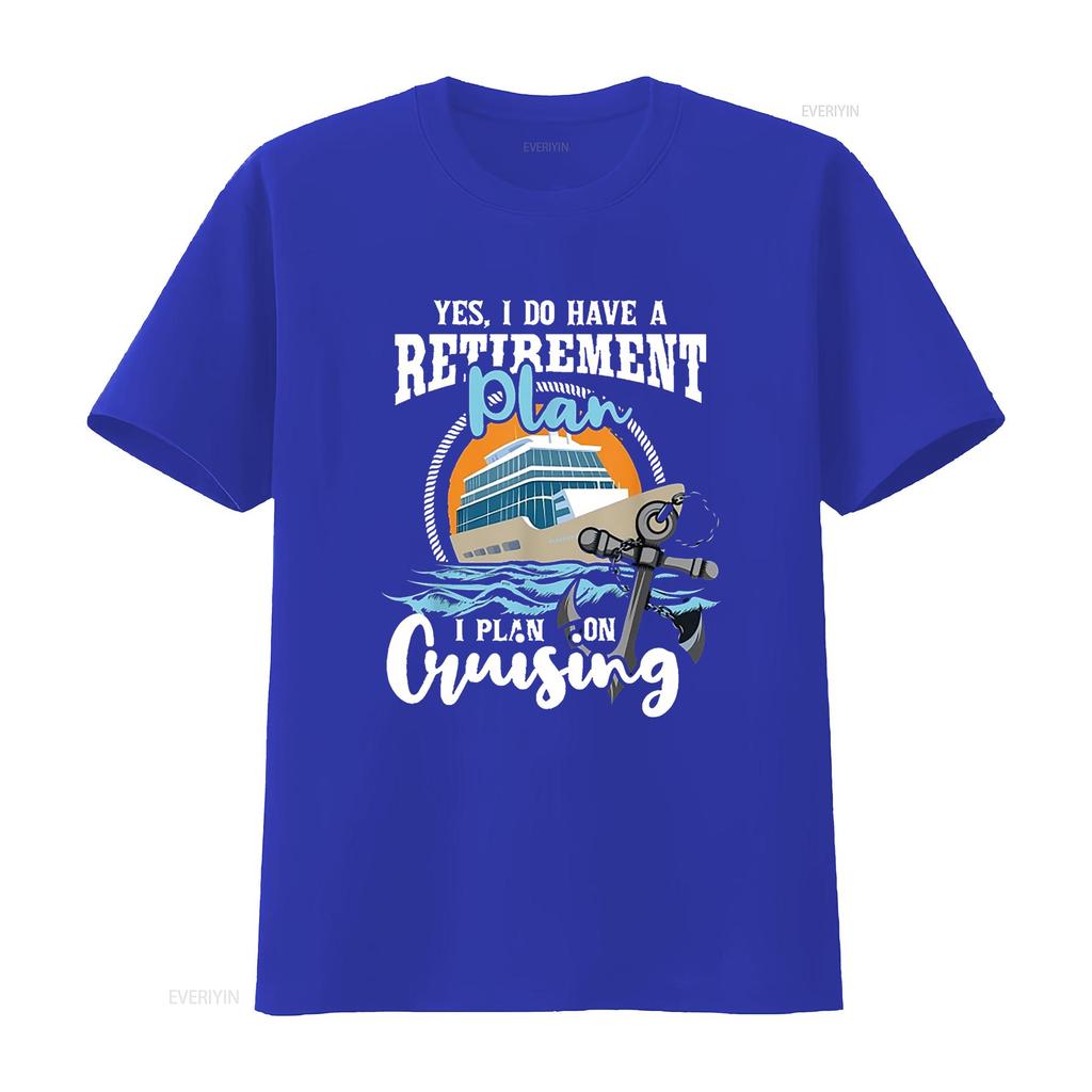 I Do Have A Retirement Plan Cruise Ship Cruising Cruiser T Shirt Black X Large vintage Washed Stretched graphic Versatile