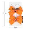 2PCS/Set Children's Hair Clip Girl Halloween Pumpkin Head Witch Hat Ghost Candy Bat Party Bow Duckbill Clip Hair Clip