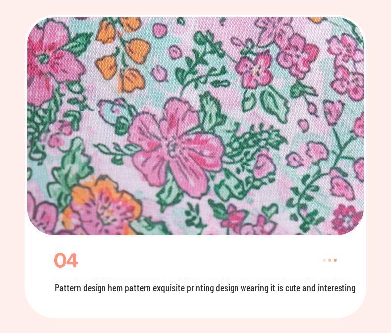 Little Maven Summer Floral Cartoon Dress - Short Sleeve, Breathable Children's Skirt