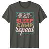 Eat Sleep Camp Repeat Unisexs TShirt Glamping Camping Birthday Gift For Her