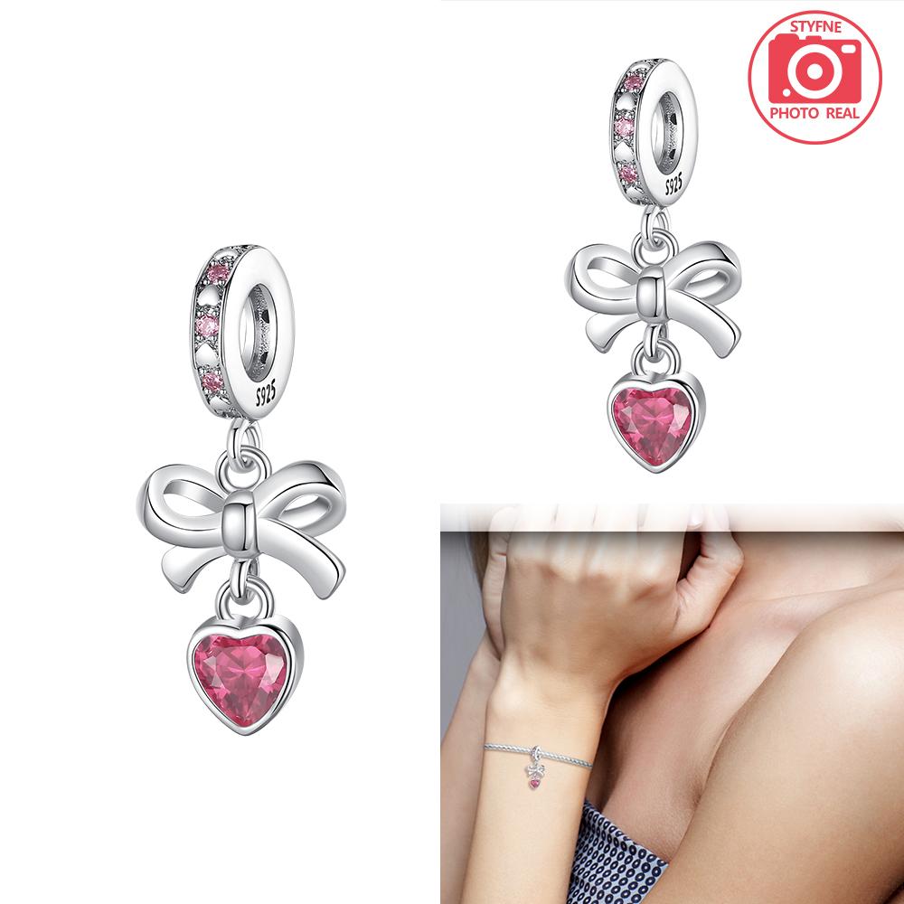 Bow Pendant With A Girlish Heart Copper Colors For Charms Copper Colors Original Bracelet For Jewelry Making