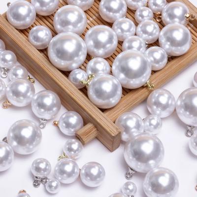 Materials Pearl Necklace Pendant 5/10pcs White Pearl 4-16mm Fashion DIY Jewelry Making Earrings Accessories Loose Beads Imitation Pearl