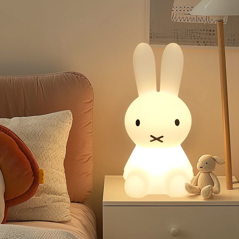 28CM Miffy Kawaii Colorful Remote-controlled Bedroom Ambient Light Cartoon Night Light Cute Gift Toy 6