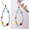 Handy Lanyard Dreidimensionale Wolken Blaue Weiße Perlen Dekor Handgemachte Textur Starker Anti-Verlust-Verschluss Kamera Lanyard Tasche Anhänger
