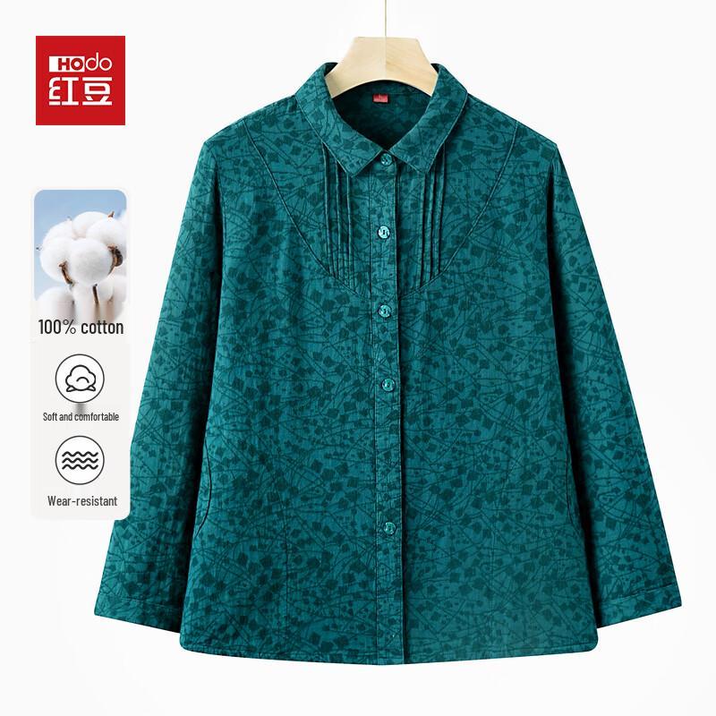 Hodo Women's Floral Pure Cotton Long-Sleeve Shirt