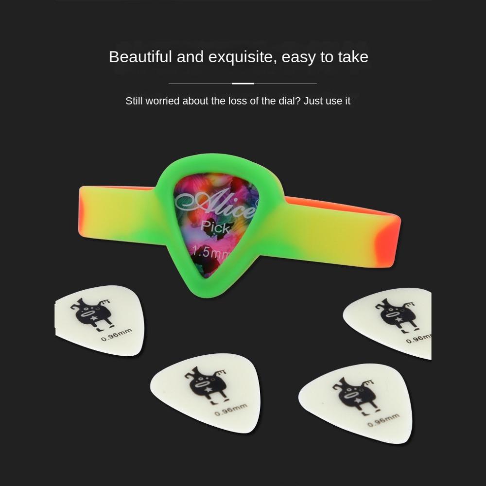 Mini Guitar Picks Bracelet Waterproof Guitar Pick Holder Wristband Guitarra