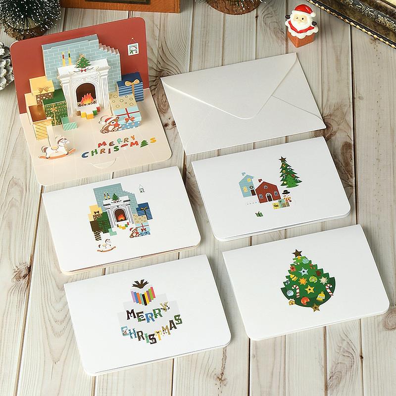 Christmas Card Paper Art With Gold Foil Embellishments For Holiday Celebration Decor