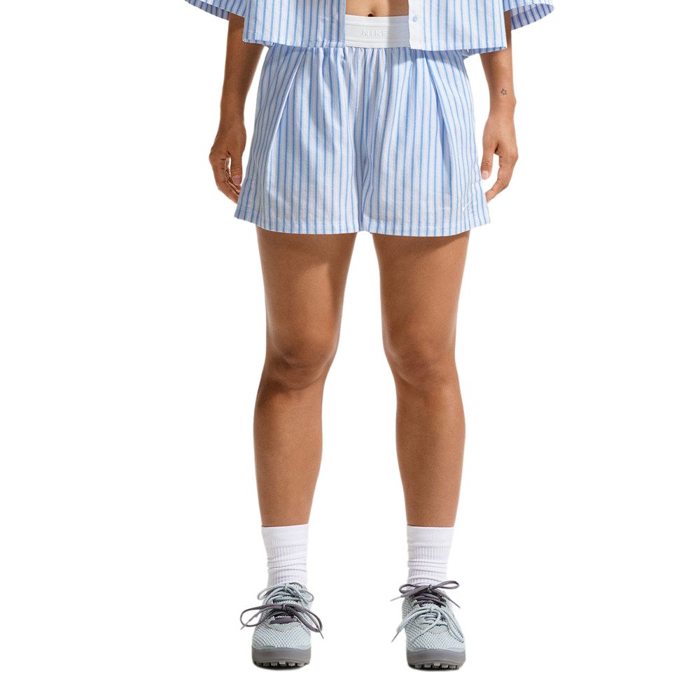 Nike Casual Shorts Women's Blue White Stripes Moderate II4231-435