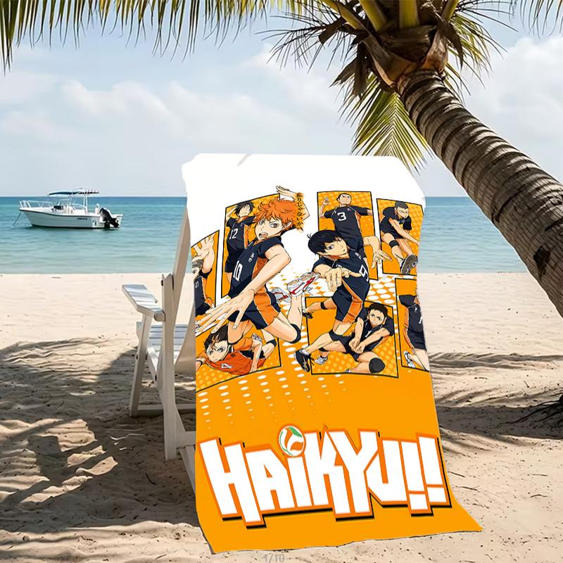 Beach Towel with Haikyu Pattern - soft,absorbent,machine washable Lightweight&Modern,swimming,Travel Essentials