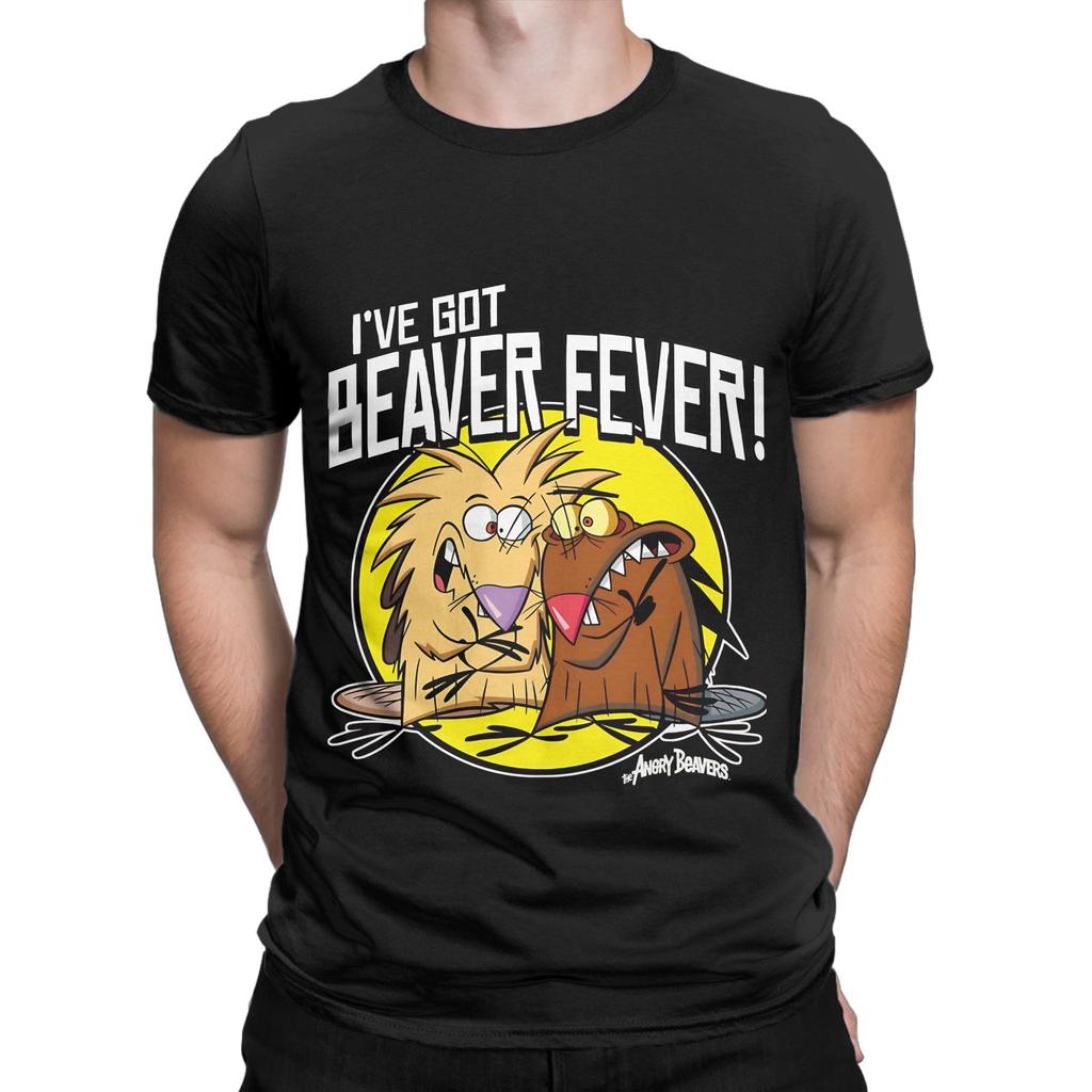 Angry Beavers I Have Got Beaver Fever Funny Graphic 100% Cotton T-Shirt The Angry Beavers Tops