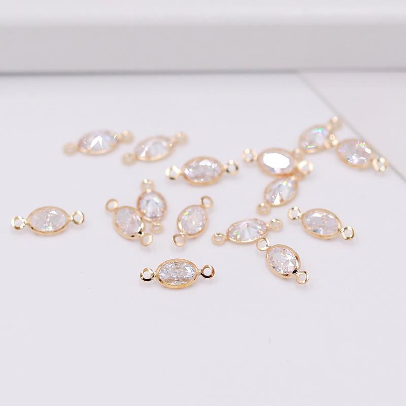 Hot-selling High-quality Small Brass + Zircon Trendy Pendant DIY Handmade Necklace Bracelet Accessories