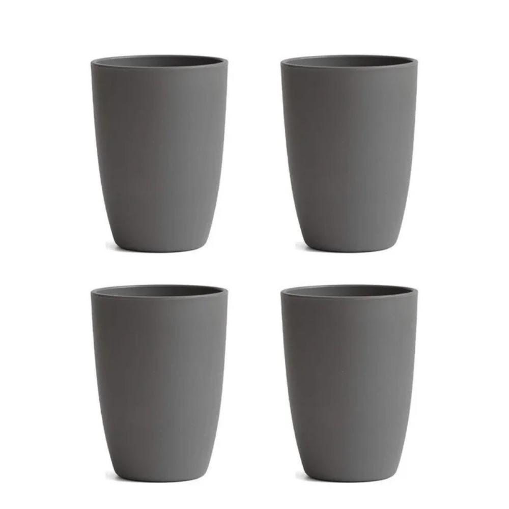 2/4/6pcs Grey Plastic Cup Reusable Suitable for Home Kitchen Restaurant Picnic Camping RV Drink Soda Milk Juice