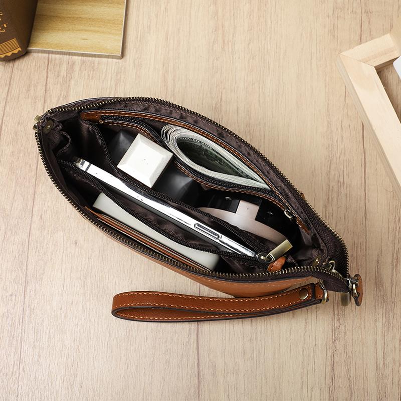 CONTACT'S Genuine Leather Small Shoulder Bags for Women Luxury Designer Sling Bags Female Handbags Clutch Bags Phone Pocket Wallets