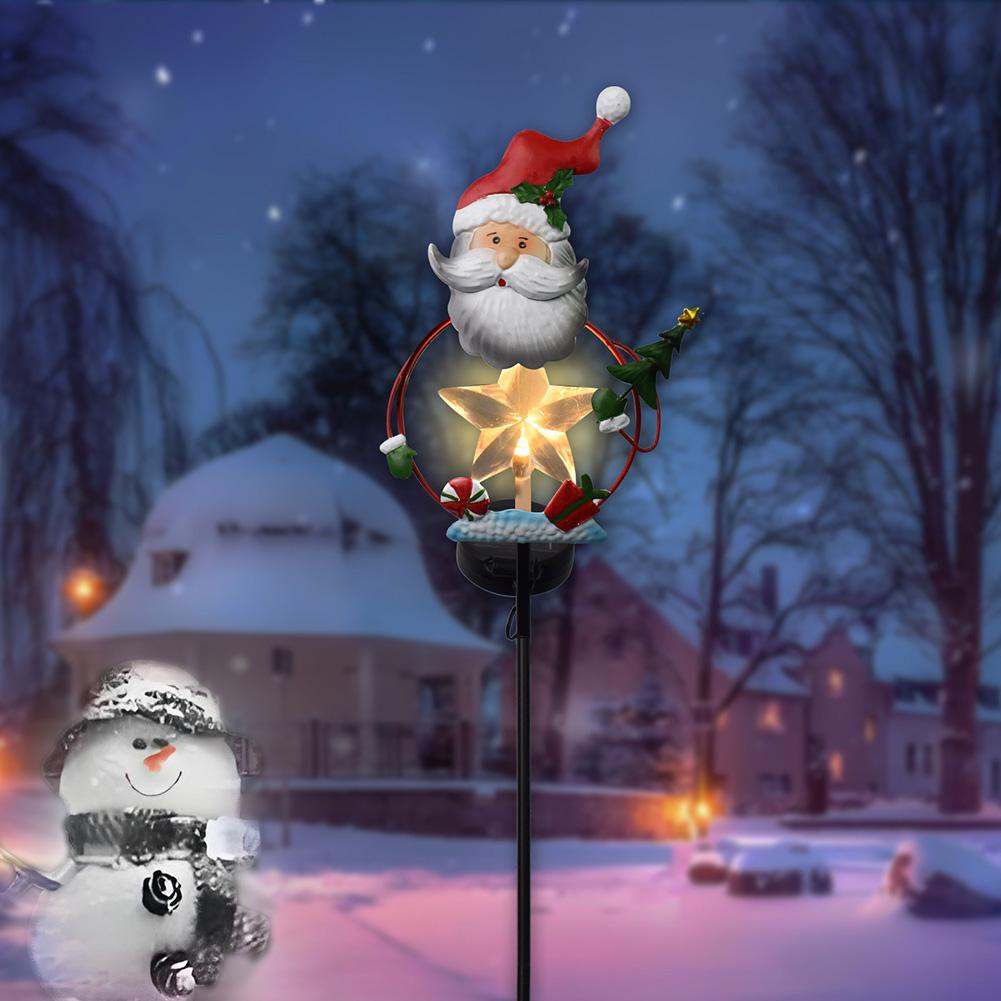 Festive Garden Lighting 31.5inch Santa Claus Decor Easy Installation Festive Holiday Decor Mini Christmas Tree
