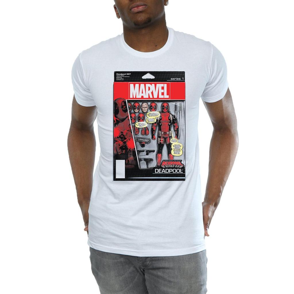 Marvel Mens Deadpool Action Figure T-Shirt
