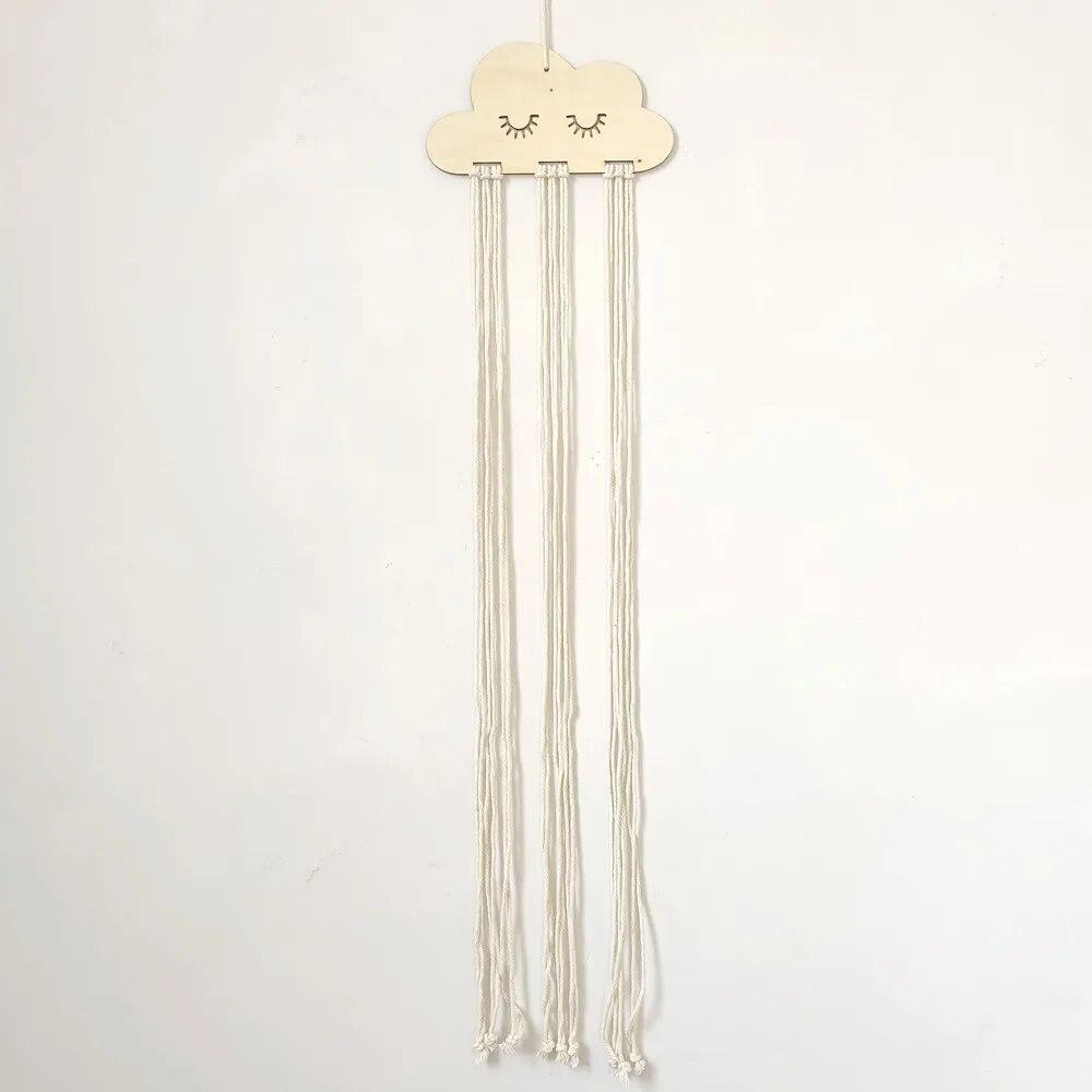 EW Nordic Style Solid Wood Cloud Style Accessories Princess Hairpin Hair Band Bow Storage Pendant DIY Accessories Bag