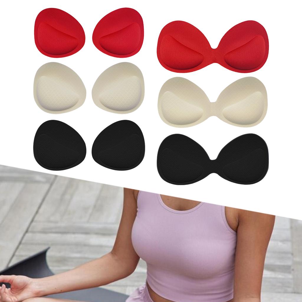 2 Pezzi Imbottiture Reggiseno Spugna Spessa Imbottitura Traspirante Inserti Push up Sostituzione Imbottitura Seno per Bikini Abbigliamento Yoga Costumi da Bagno