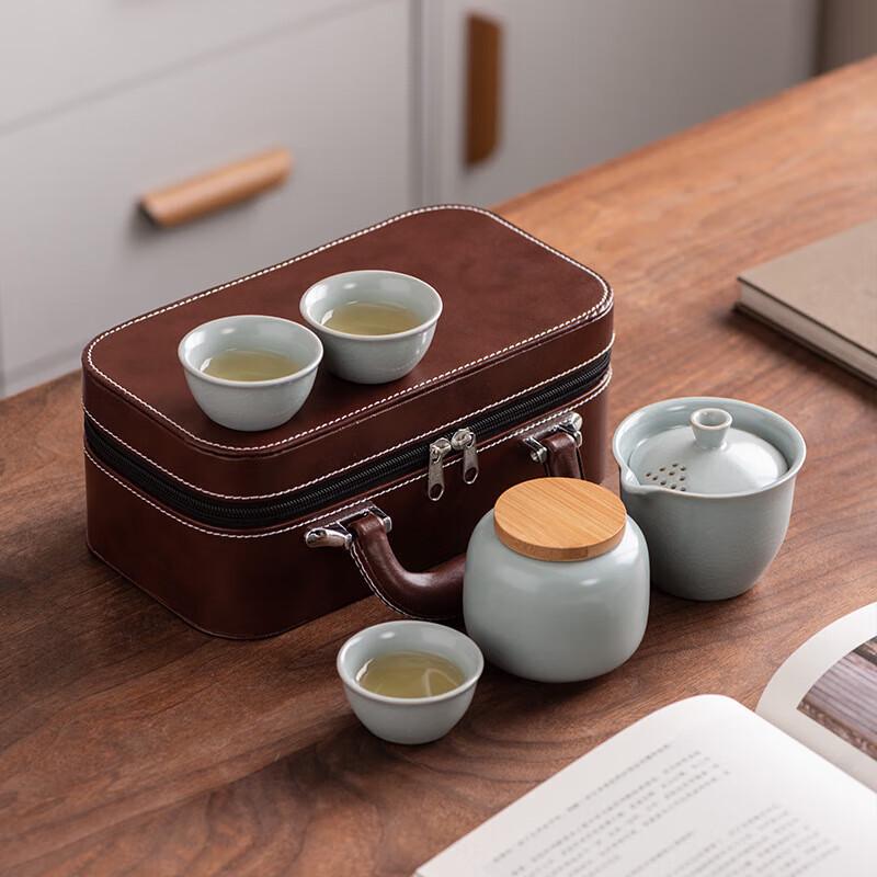 Yunyan Crackled Glaze Portable Travel Tea Set