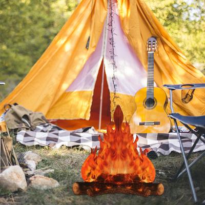 Artificial Fire Easy To Assemble Creative Modeling Home Decor 3D Decorative Cardboard Campfire for Summer Camp