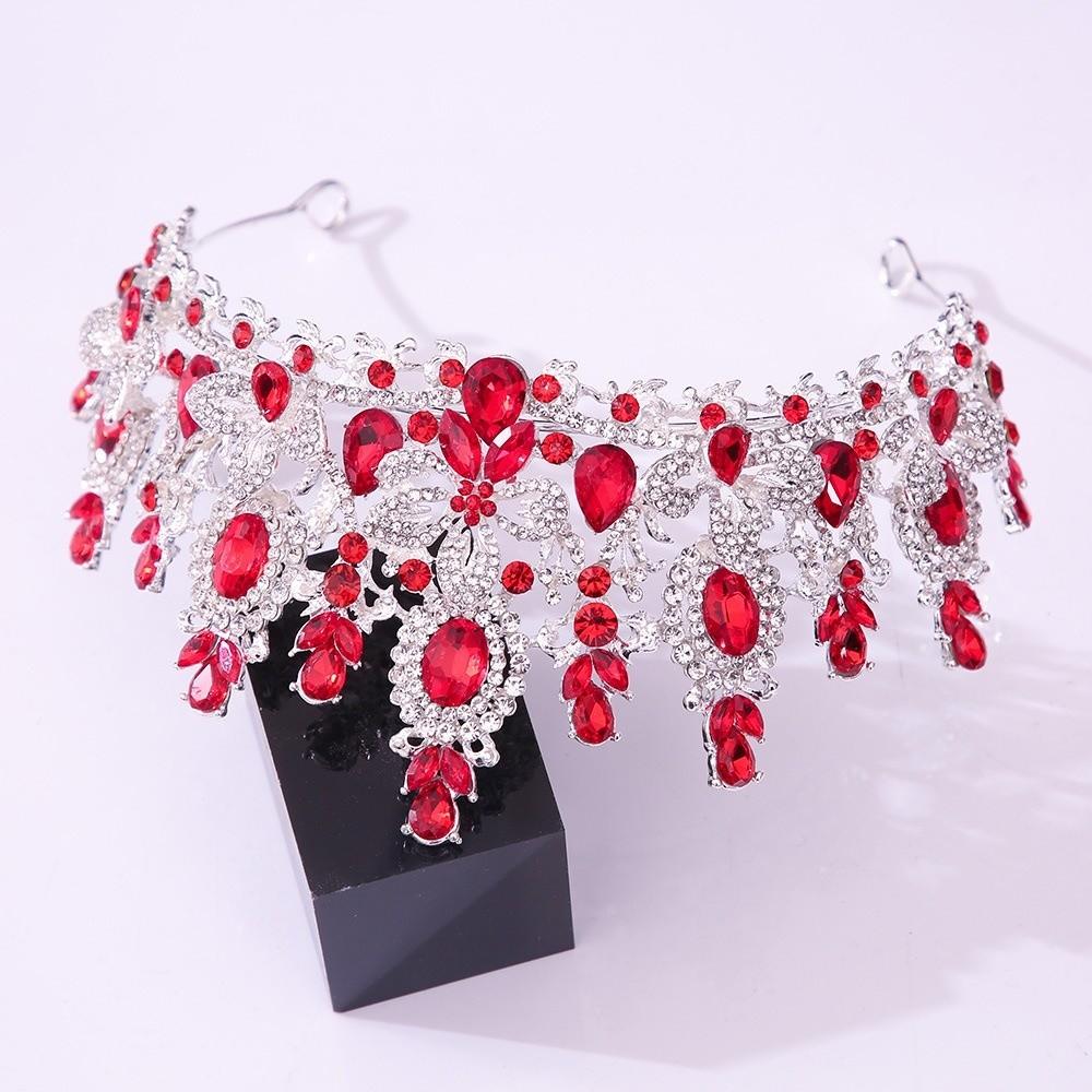 Luxurious Crystal Crown Exquisite Baroque Headpiece Beaded Headpiece Bridal Tiara Quinceanera
