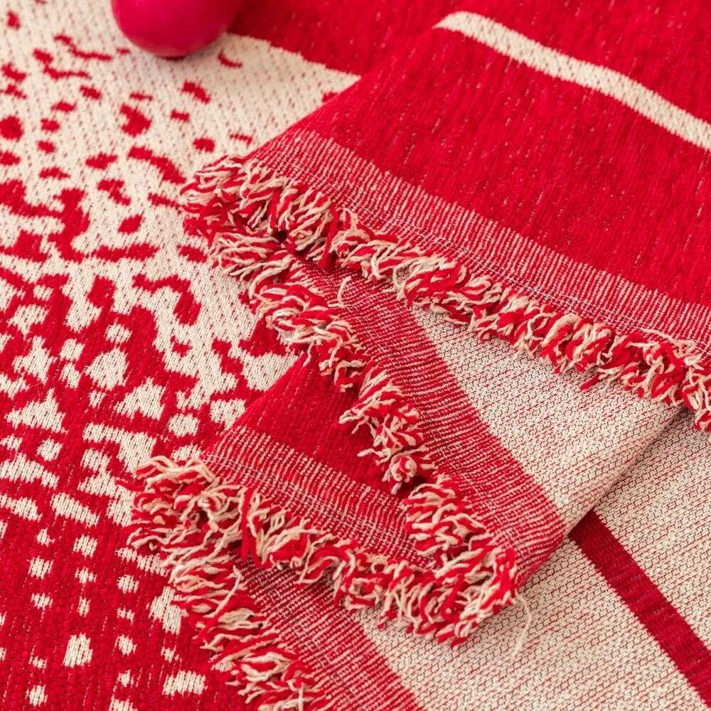 Chinese Wedding Sofa Cushion Cover Double Side Couch Cover Sofa Slipcover Universal Jubilant Anti-cat Sofa Cover 1.2.3.4 Seat