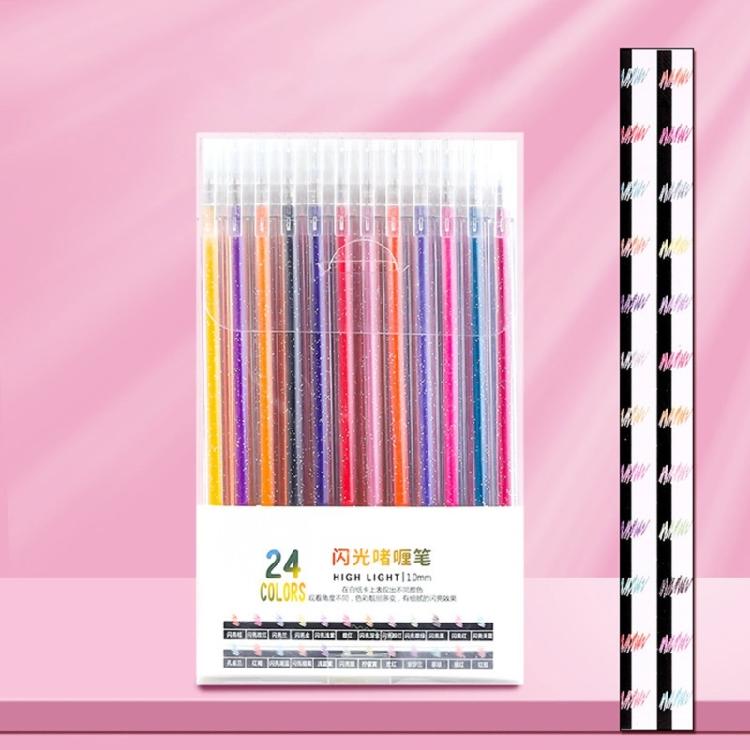 Glitters Gel Pen Multiple Color Glitters Pen for Making Card Colored Gel Marker for Coloring Journaling Drawing Craft