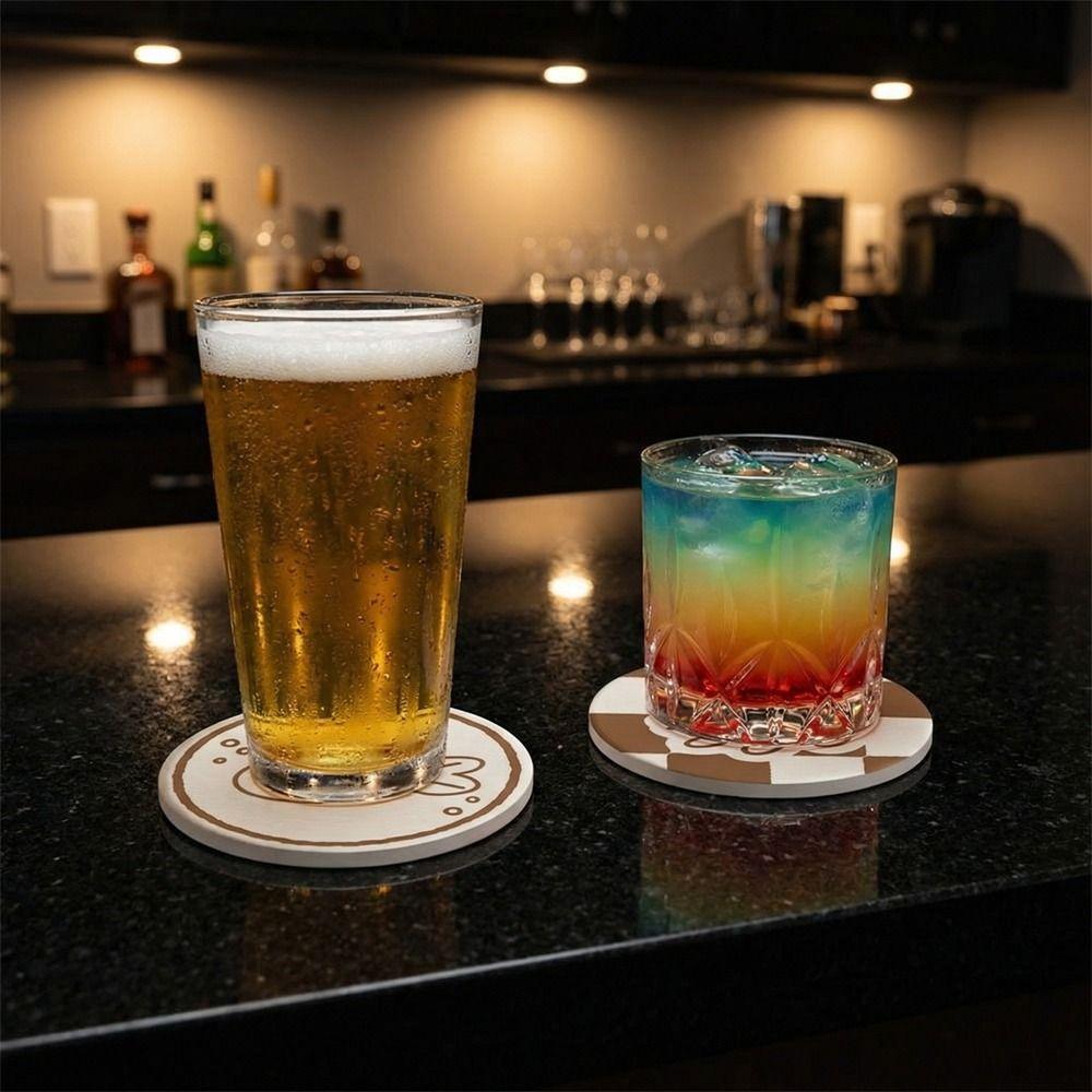 Non-slip Diatom Mud Coaster Round Insulation Pad Cute Cup Mat Coffee Mug