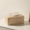 Mingling Light Luxury Travertine Look Tissue Box